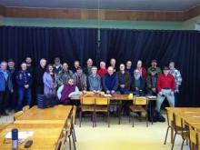 IRG group at AGM on 27 April 2025 in Doaktown.  Larger scale version at end of article.